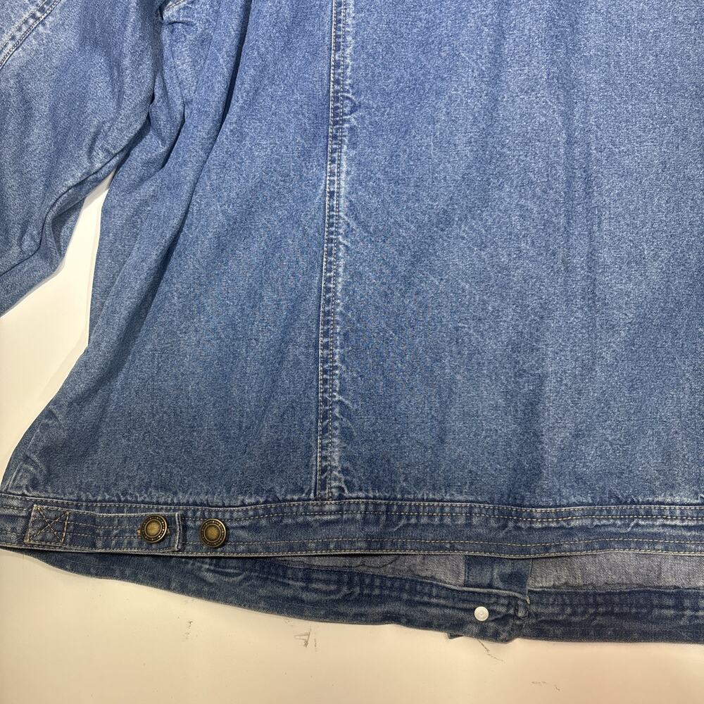 Vtg Womens Denim & Co Jean Jacket Sz 2X Floral Embroidered Light Weight - Picture 16 of 16